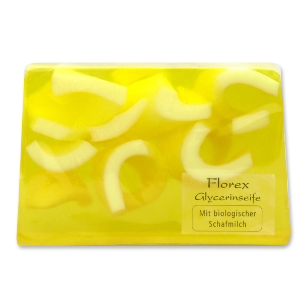 Handmade glycerin-soap 90g in cello, lemon 