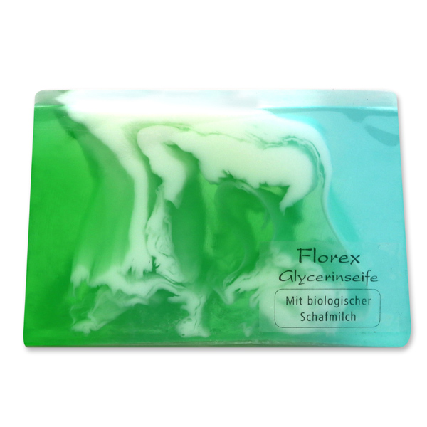 Handmade glycerin-soap 90g in cello, mint 