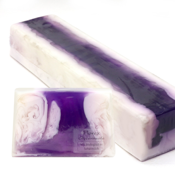 Handmade glycerin-soap block ca. 1,80kg, lavender 
