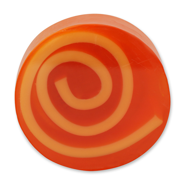 Handmade glycerin-soap 90g in cello, orange 