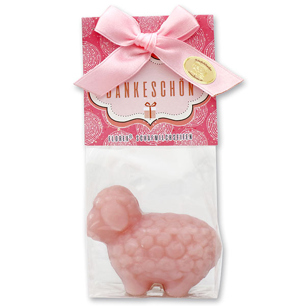 Sheep milk soap sheep lina 75g in a cellophane bag "Dankeschön", Magnolia 