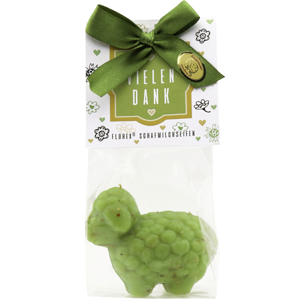 Sheep milk soap sheep lina 75g in a cellophane bag "Vielen Dank", Verbena 