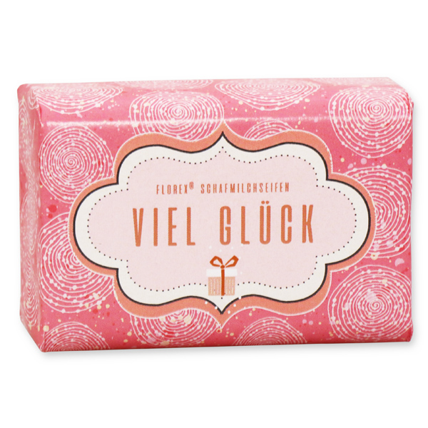 Schafmilchseife 100g "Viel Glück", Pfingstrose 