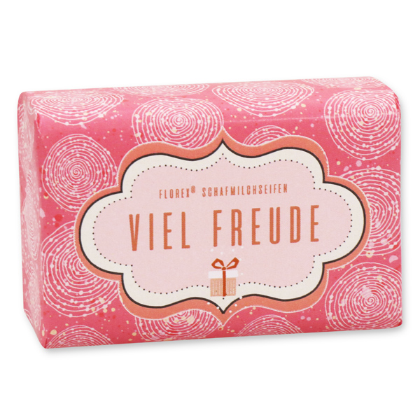 Schafmilchseife 100g "Viel Freude", Pfingstrose 