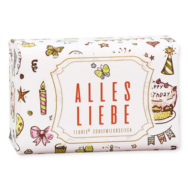 Schafmilchseife 100g "Alles Liebe", Orange 