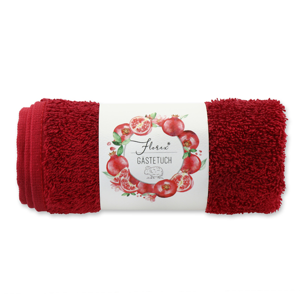 Guest towel 30x50cm bordeaux 'Einzigartige Augenblicke' 