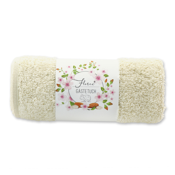 Guest towel 30x50cm cream 'Einzigartige Augenblicke' 
