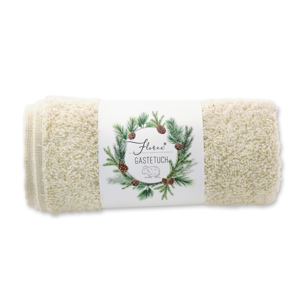 Guest towel 30x50cm cream 'Einzigartige Augenblicke' 