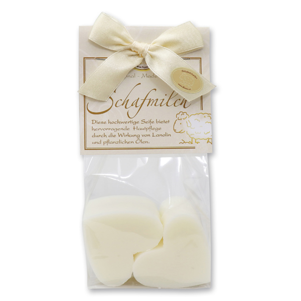 Schafmilchseife Herz mittel 4x23g in Cello "klassisch", Classic 