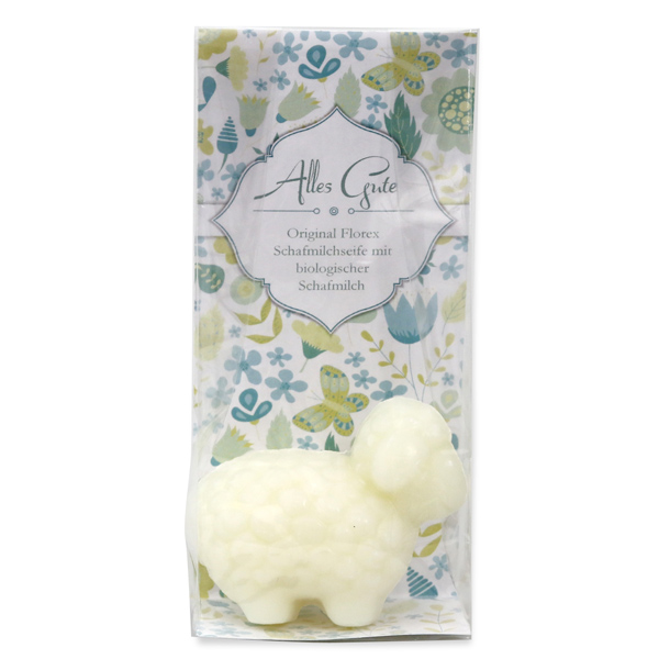 Schafmilchseife Schaf Lina klein 30g in Cello "Alles Gute", Classic 