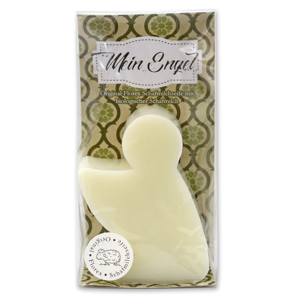 Schafmilchseife Engel Gloria 114g mit Spruch-Karterl "Mein Engel" in Cello, Classic 