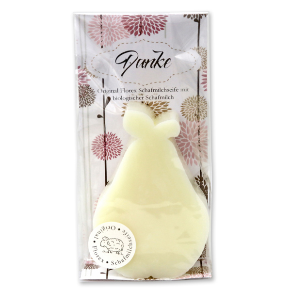 Schafmilchseife Birne 110g in Cello "Danke", Classic 