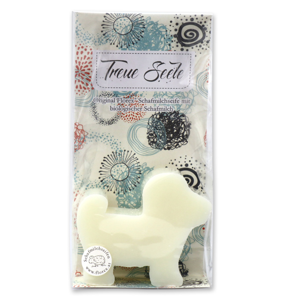 Schafmilchseife Hund 72g in Cello "Treue Seele", Classic 