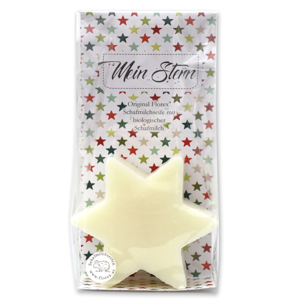 Schafmilchseife Stern 80g in Cello "Mein Stern", Classic 