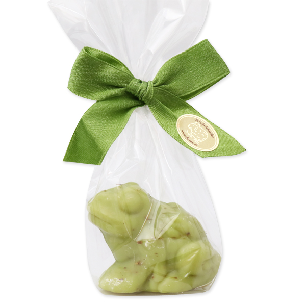 Sheep milk soap frog small 35g, in a cellophane, Verbena 