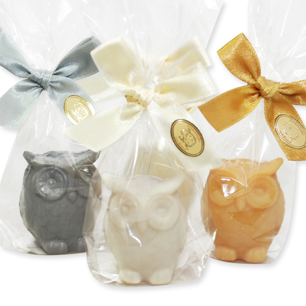 Sheep milk soap owl 50g, in a cellophane, sorted 