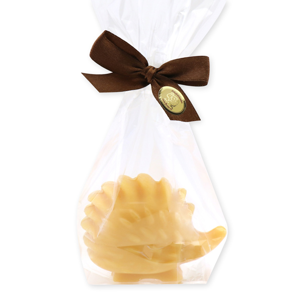 Schafmilchseife Igel 150g in Cello, Zirbe 