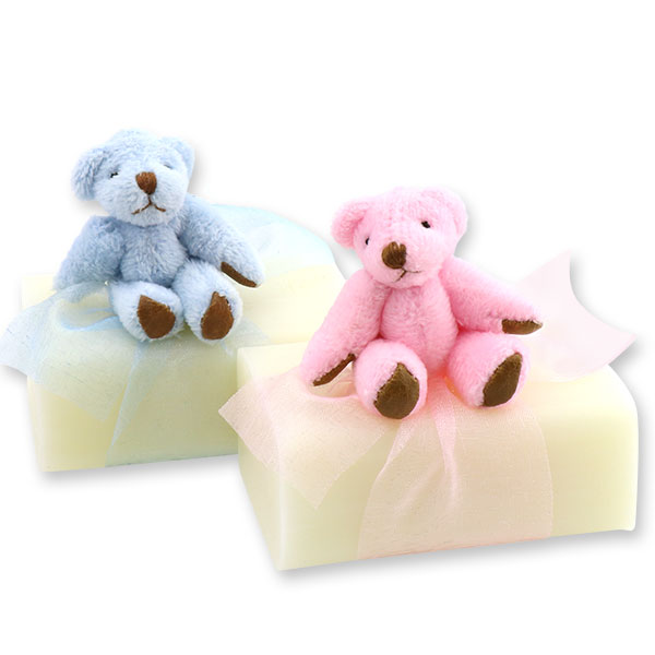 Sheep milk soap 100g, decorated with a teddy bear, Classic 