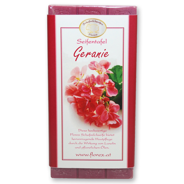 Seifentafel in Cello 100g, Geranie 
