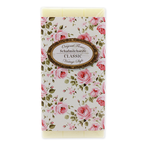 Schafmilchseife Tafel 100g "Vintage-Motiv 205", Classic 