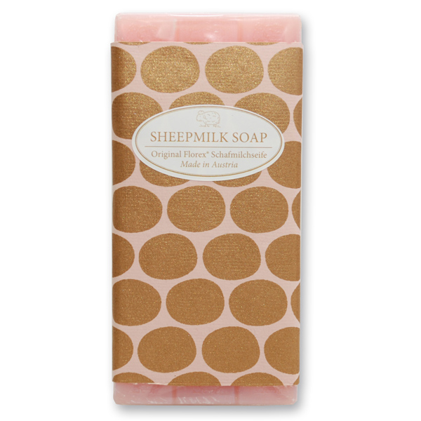 Sheep milk soap bar 100g "Rosé Gold Edition", Peony 