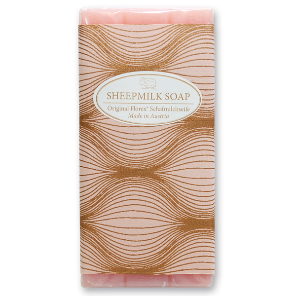 Sheep milk soap bar 100g "Rosé Gold Edition", Peony 
