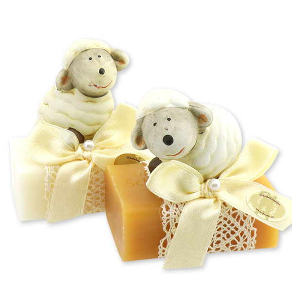 Sheep milk soap 100g, decorated with a sheep, Classic/quince 