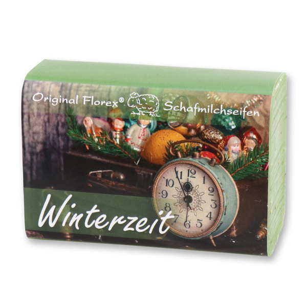 Schafmilchseife eckig 100g "Winterzeit", Eisenkraut 