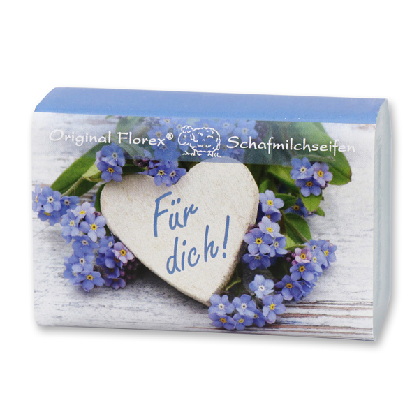 Sheep milk soap 100g "Für dich", Forget Me Not 