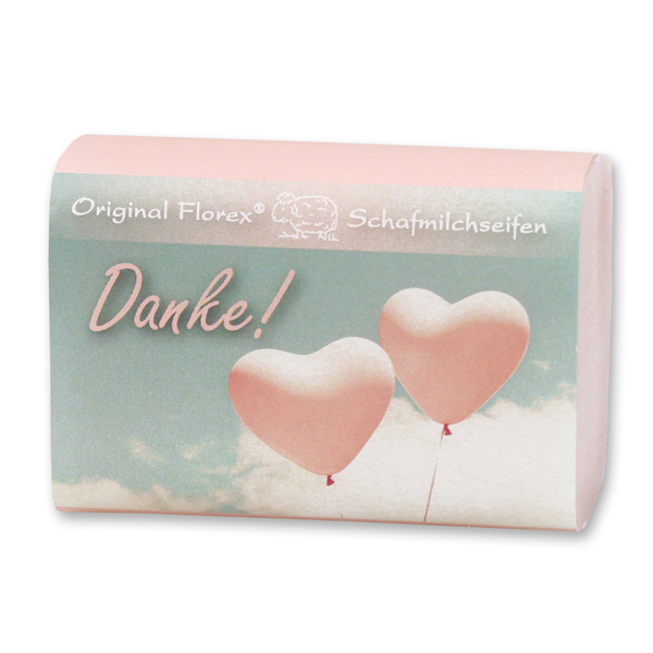 Schafmilchseife eckig 100g "Danke", Jasmin 