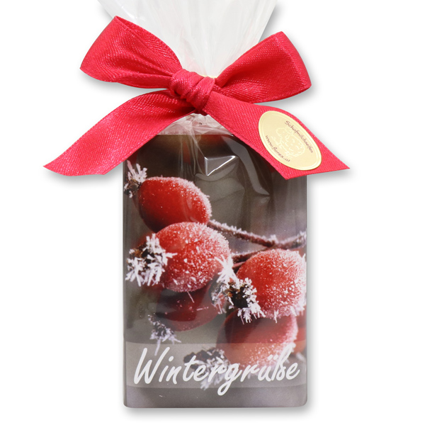 Sheep milk soap 100g in a cellophane bag "Wintergrüße", Pomegranate 