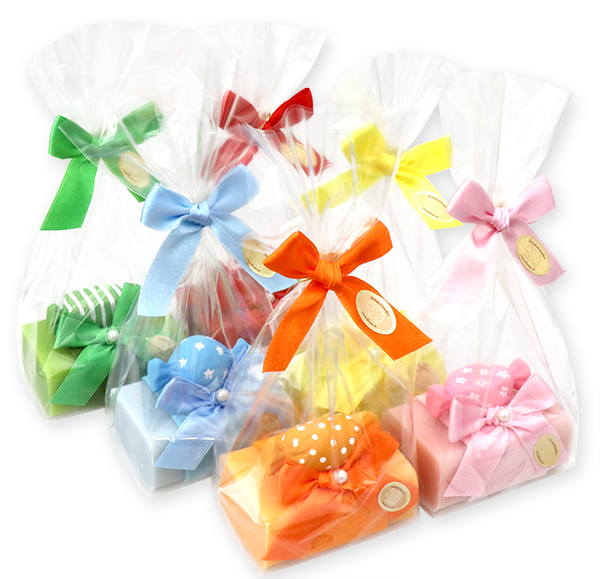 Sheep milk soap 100g, decorated with a candy in a cellophane, sorted 