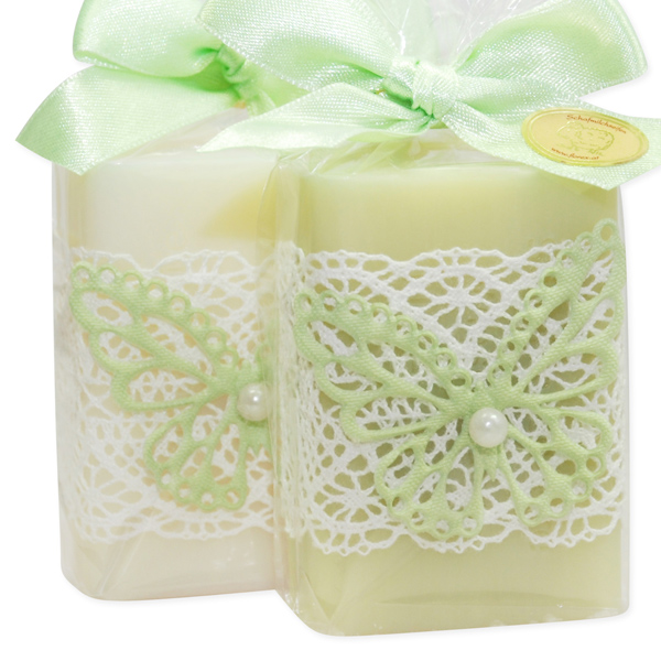 Sheep milk soap 100g, decorated with a butterfly in a cellophane, Classic/meadow flower 