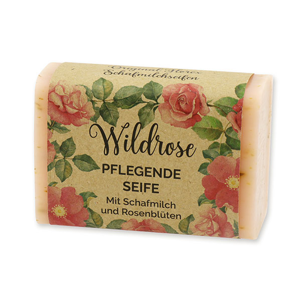 Sheep milk soap 100g "feel-good time", Wild rose 