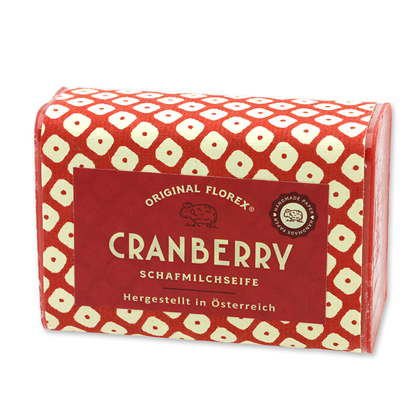 Schafmilchseife eckig 100g, Cranberry 