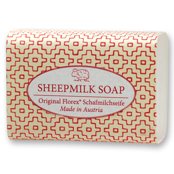Schafmilchseife eckig 100g "Red Edition", Schneerose 