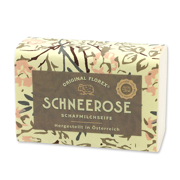 Schafmilchseife eckig 100g, Schneerose 
