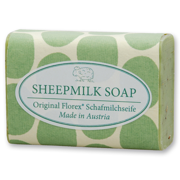 Schafmilchseife eckig 100g "Light Green Edition", Eisenkraut 
