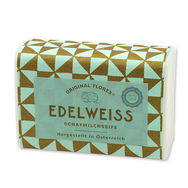 Schafmilchseife eckig 100g "Turquoise Edition", Edelweiß 