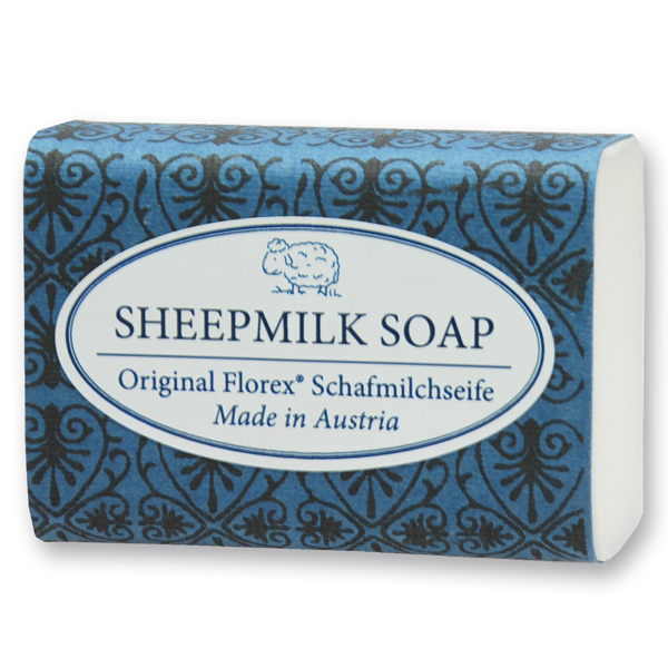 Sheep milk soap 100g "Blue Edition", Christmas rose white 