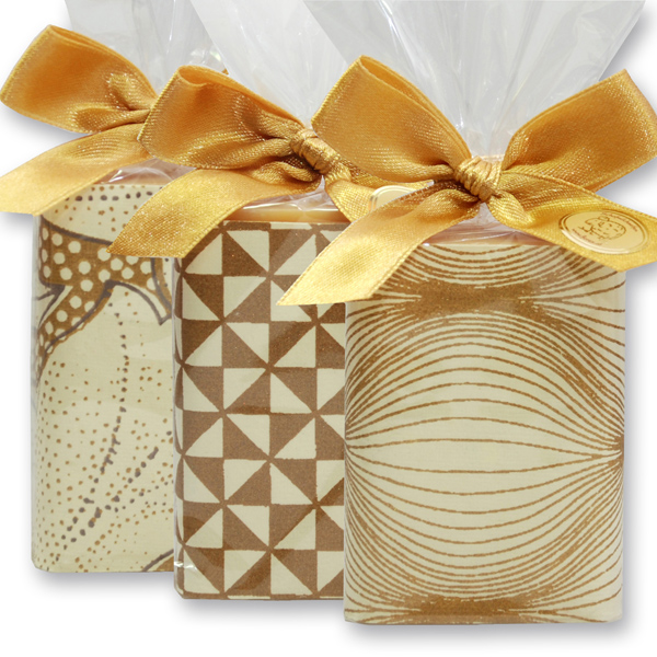 Schafmilchseife eckig 100g in Cello "Gold Edition", sortiert 