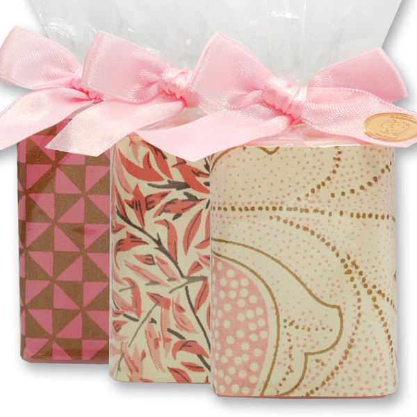 Schafmilchseife eckig 100g in Cello "Pink Edition", sortiert 