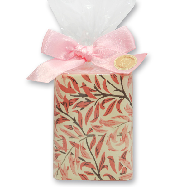 Schafmilchseife eckig 100g in Cello "Pink Edition", Pfingstrose 