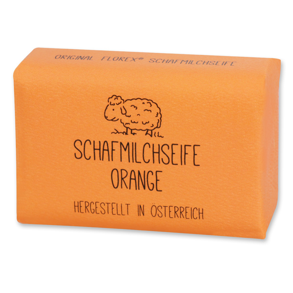 Schafmilchseife eckig 100g "Einfach Lina", Orange 