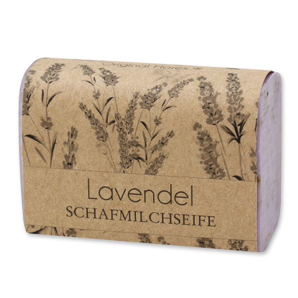 Schafmilchseife eckig 100g "blühendes Erwachen", Lavendel 