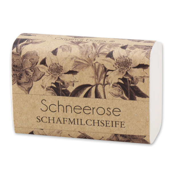 Schafmilchseife eckig 100g "blühendes Erwachen", Schneerose 