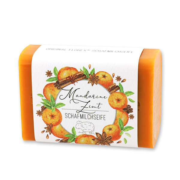 Sheep milk soap 100g 'Einzigartige Augenblicke', Tangerine-cinnamon 