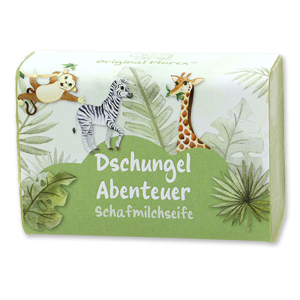 Schafmilchseife eckig 100g "Dschungel Abenteuer", Zauberland 