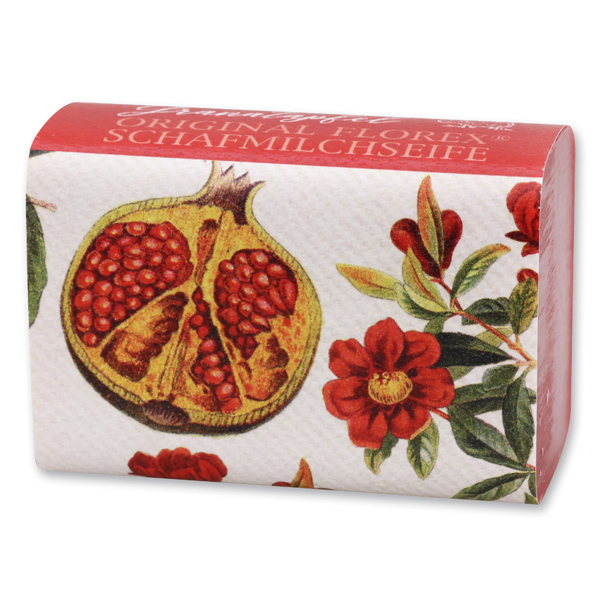 Schafmilchseife eckig 100g, Granatapfel 