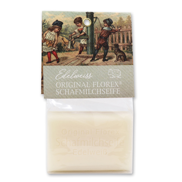 Schafmilchseife eckig 100g in Cello, Edelweiß 
